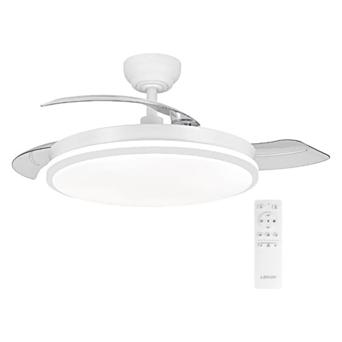 Ventilador de Techo con Control Remoto – Tecnología DC y Aspas Plegables Automáticas